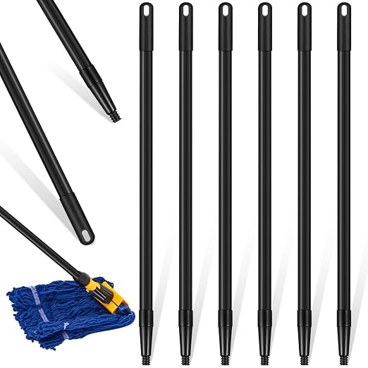 6 Pcs Fiberglass Broom Handle Replacement Handle Broom Stick Pole by Ziliny