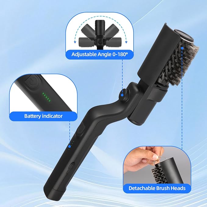 Upgraded Electric Grill Brush, Cordless Rechargeable Grill Cleaning Brush - Image 5