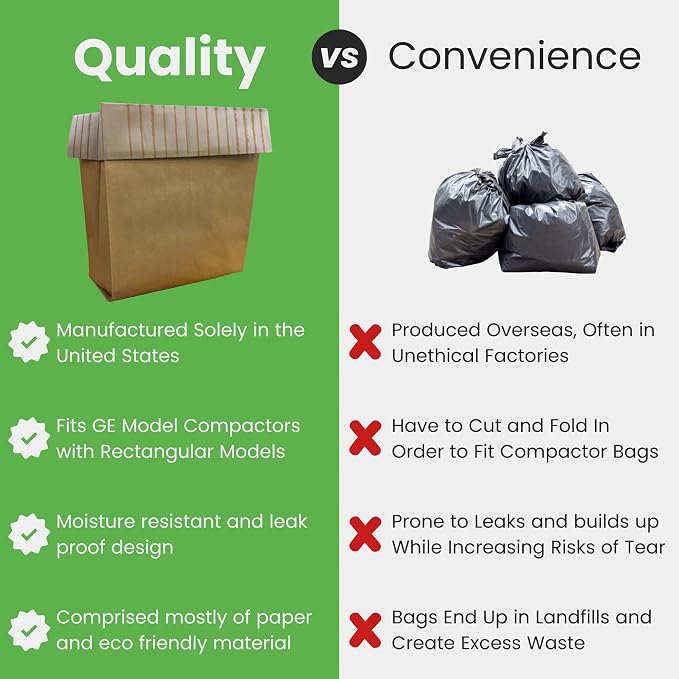 Kitchen Master Super Strong Compactor Bags | Precuffed, Garbage Compactor Bags - Image 4