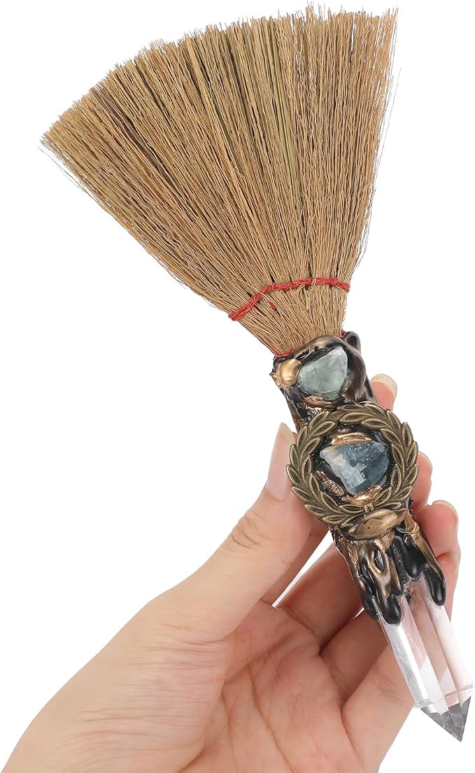 Witch Crystal Altar Broom by RENEMEGO