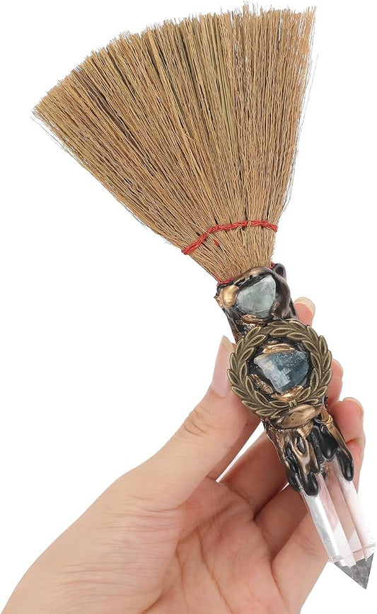Witch Crystal Altar Broom by RENEMEGO