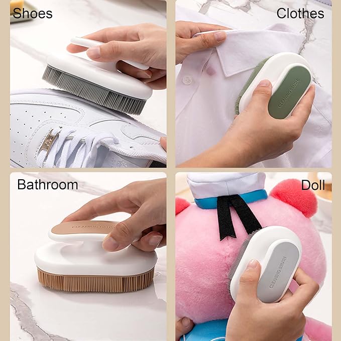 2Pcs Soft Bristle Cleaning Brush Silicone Laundry Stain Brushes Small Household - Image 5