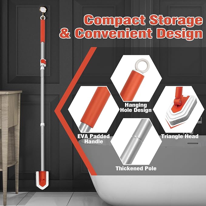 JEHONN Shower Cleaning Brush, Tub Tile Scrubber - Image 6