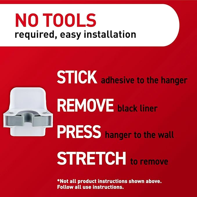Command Broom and Mop Grippers, 2 Hangers and 4 Strips, Damage-Free Hanging - Image 8
