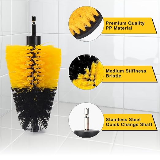 SHIELDPRO 18 Pack Drill Brush Attachment Set, Power Cleaning Scrub Brushes - Image 2