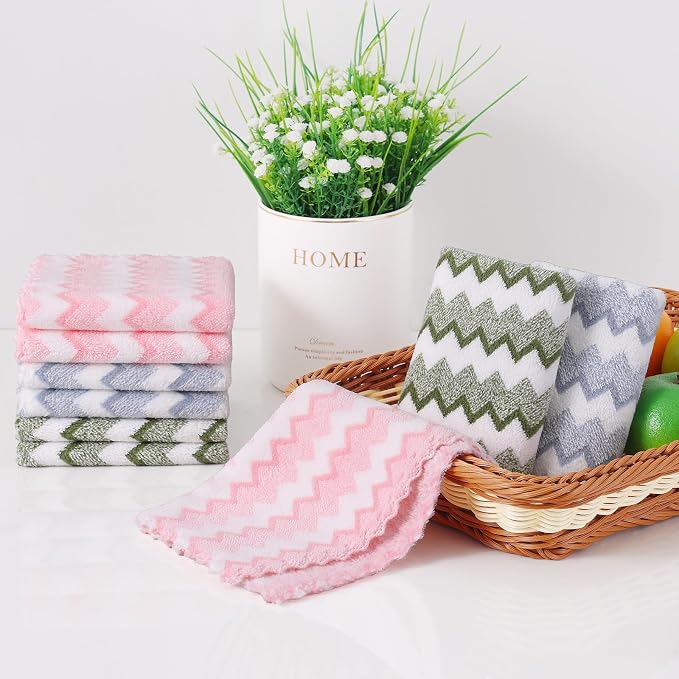 Homaxy 12 Pack Kitchen Dish Cloths, Ultra Soft and Absorbent Dish Towels - Image 7