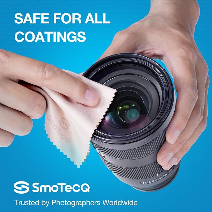 SmoTecQ 12 Pack Microfiber Lens Cleaning Cloths – Ultra-Soft, Scratch-Free - Image 3