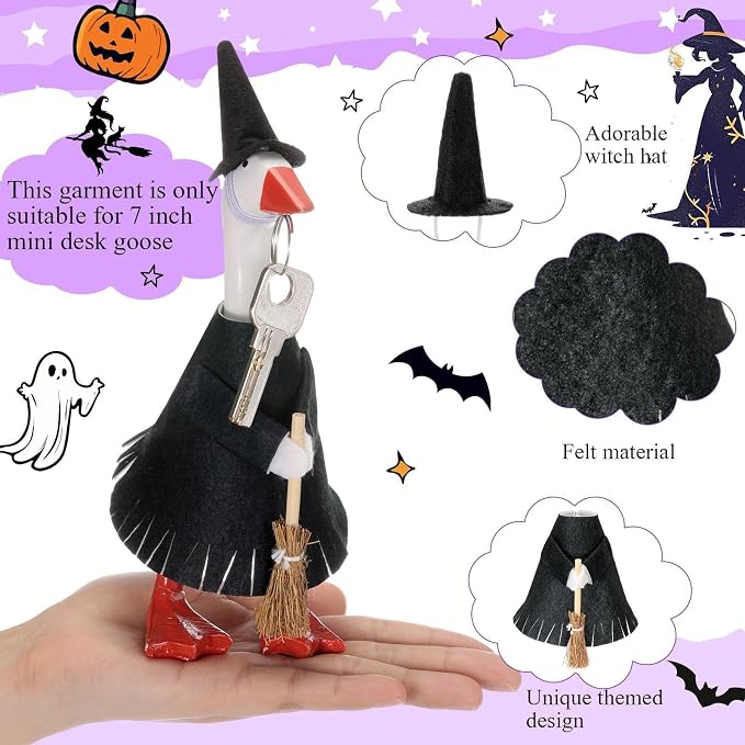 Abbylike Thanksgiving Mini Desk Goose Outfits 7 Inch Magnetic Silly Goose - Image 3