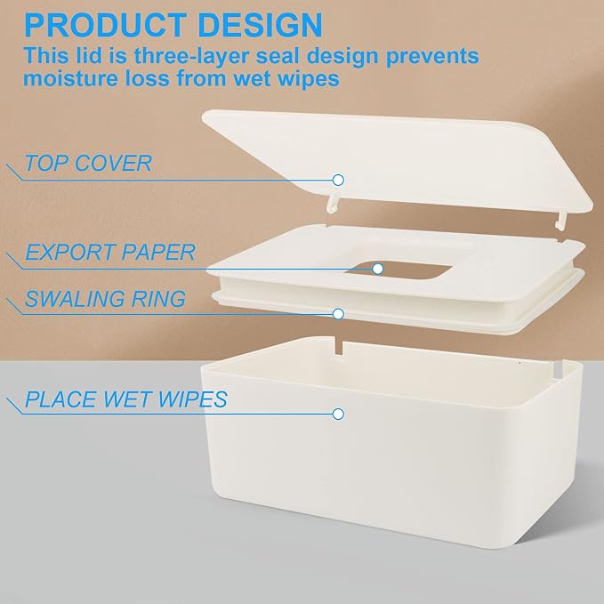 2 Pack LEQXGO Baby Wipes Dispenser, Wipes Dispenser Baby Wipes Case, Baby Wipe - Image 6