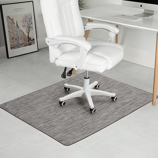 Chair Mat for Hardwood & Tile Floor, 36" x 48" Heavy Duty Office Chair Mat for Rolling Chairs, Anti Slip, Non-Curve, Floor Protector for Home Office, Gray Brown