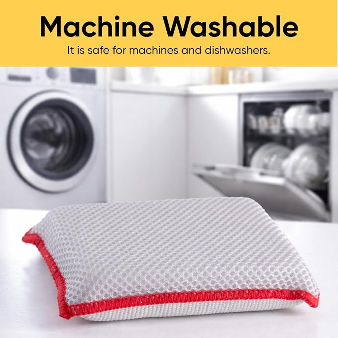 Microfiber Sponges for Dishes, Non-Scratch Sponge Dish Scrubber Heavy Duty - Image 7
