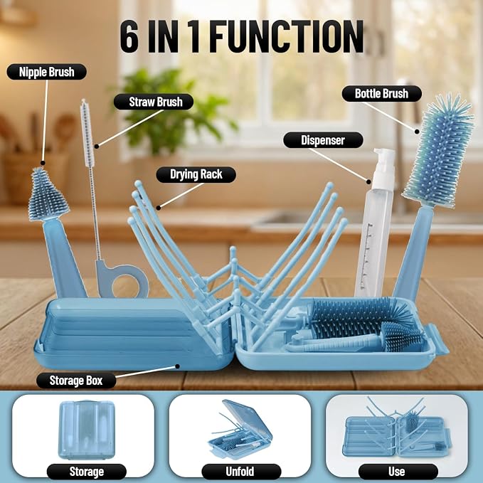 Bottle Brush Set Cleaner Silicone Brushes - Image 3