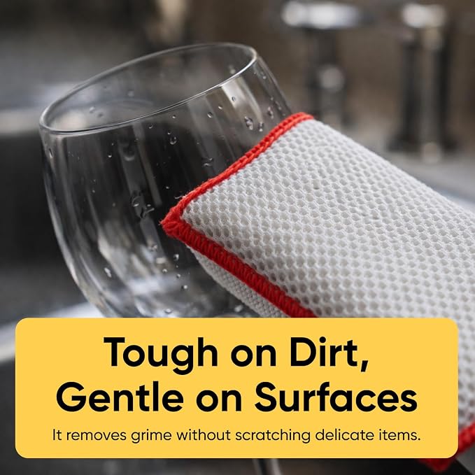Microfiber Sponges for Dishes, Non-Scratch Sponge Dish Scrubber Heavy Duty - Image 4