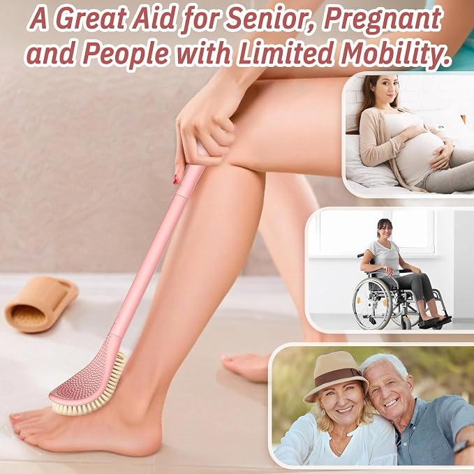 New Foot Brush with Extra-Long Handle, 3-in-1 Foot Scrubber - Image 5