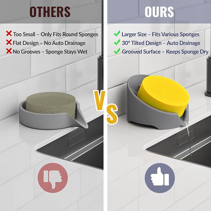 NiHome Silicone Sponge Holder Compatible - Image 3