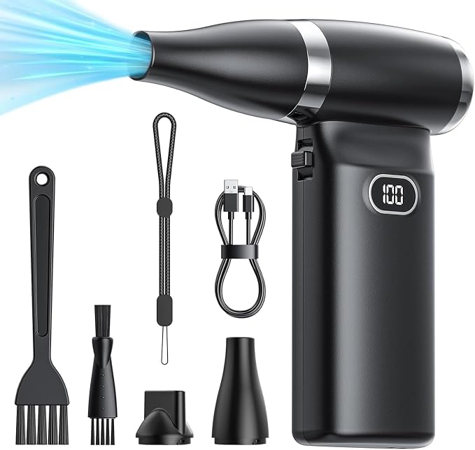 Electric Compressed Air Duster Cordless: 70 MPH High Wind Speed Mini Air Blower by Unknown