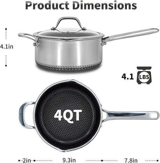 Hybrid Nonstick 4 QT Saucepan - Image 2