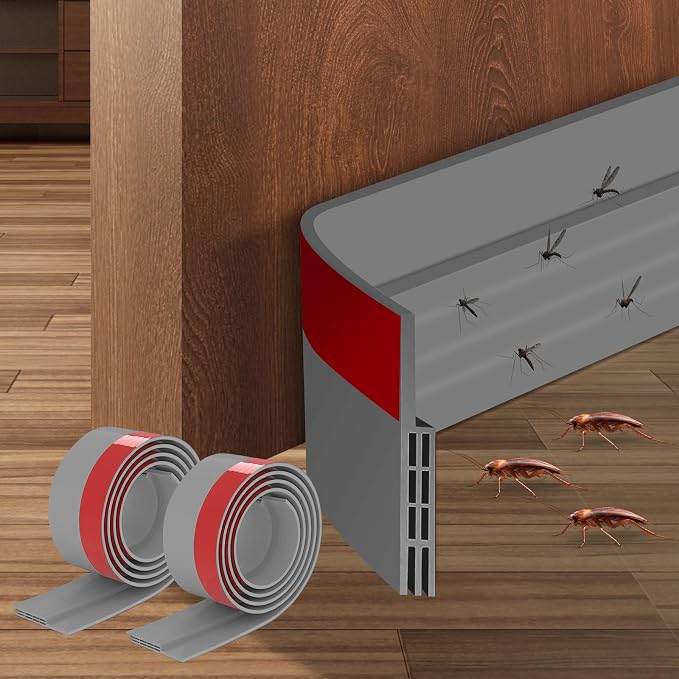 Ainiv 2 Pack Door Draft Stopper Under Door Seal, Adhesive Under Door Sweep by Ainiv