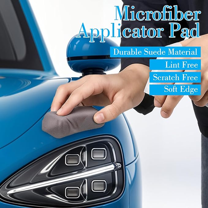 24 Pack Microfiber Applicator Pads Suede Detailing Sponges - Image 4
