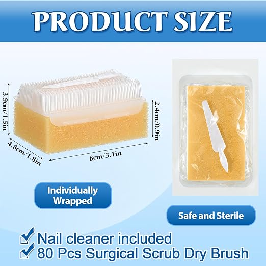 80 Pcs Surgical Hand Scrub Brush - Image 2