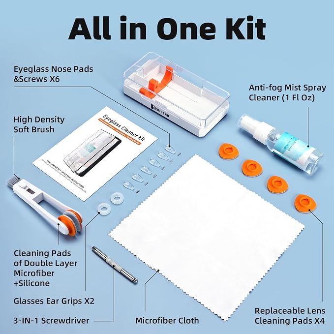 Ordilend Glasses Cleaner, Glasses Cleaning Kit - Image 8