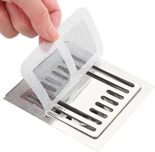 30pcs Disposable Shower Drain Hair Catcher Screen Sticker 4" X 4" Square Floor by Unknown
