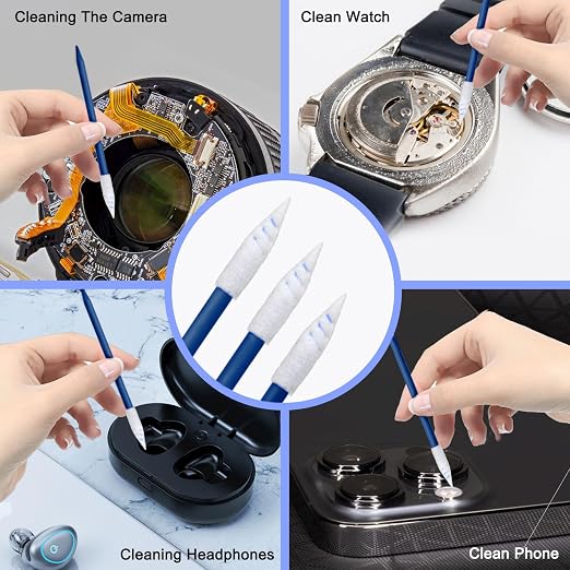 Wellgler's Electronics Cleaning swabs, Sponge tip Detail swabs, lint-Free Foam - Image 4