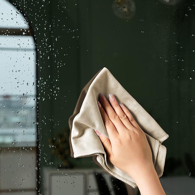 6 Pack Microfiber Glass Cleaning Cloth, 16 Inch X 16 Inch, Lint Free Quickly - Image 4