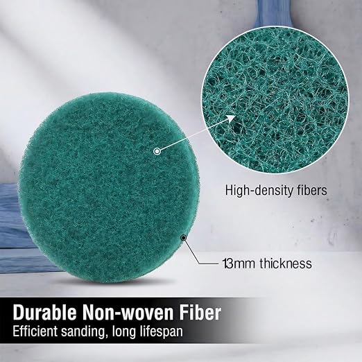 4 Inch 180 Grit Drill Brush Scrubber Scouring Pads, Random Orbital Sander - Image 4
