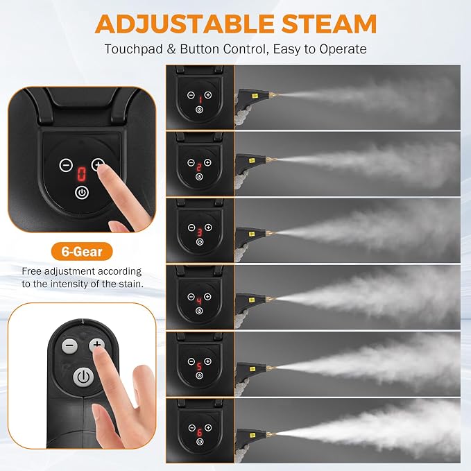 BEAMNOVA Steam Cleaner for Car Detailing 1.2L Water Tank Portable Handheld - Image 7