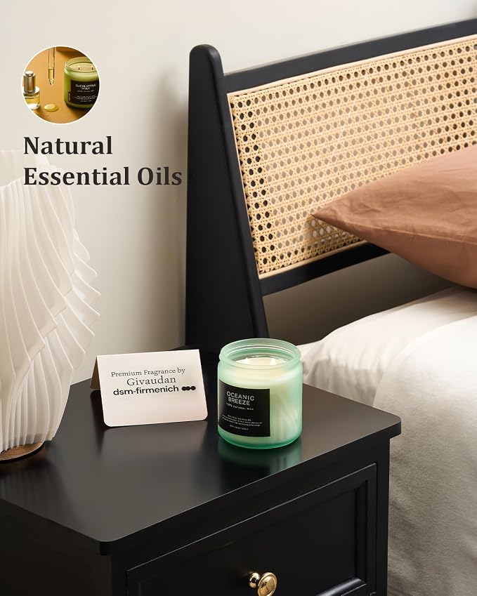 M&SENSE Candle Oceanic Breeze Scented, 11.6oz 70 Hour Long Lasting 2 Wick - Image 6
