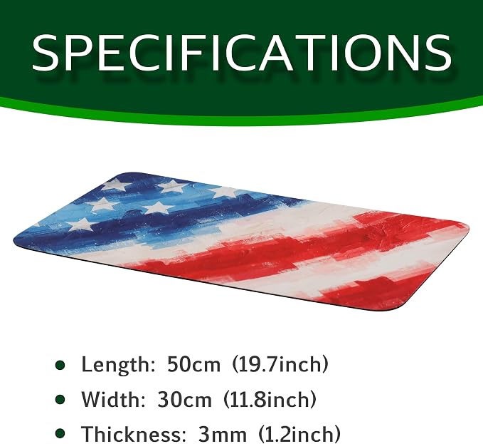 250 anniversary usa American Flag Dish Drying Mat: 12"x20" Patriotic Absorbent - Image 5