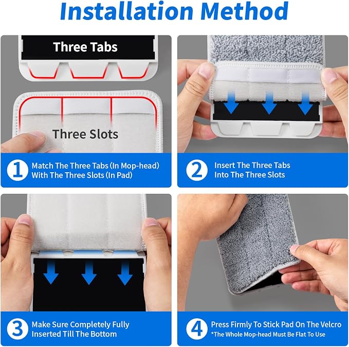 Oshang Flat Mop Head Refill, Microfiber Mop Pads Flat Mop Replacement Heads - Image 8