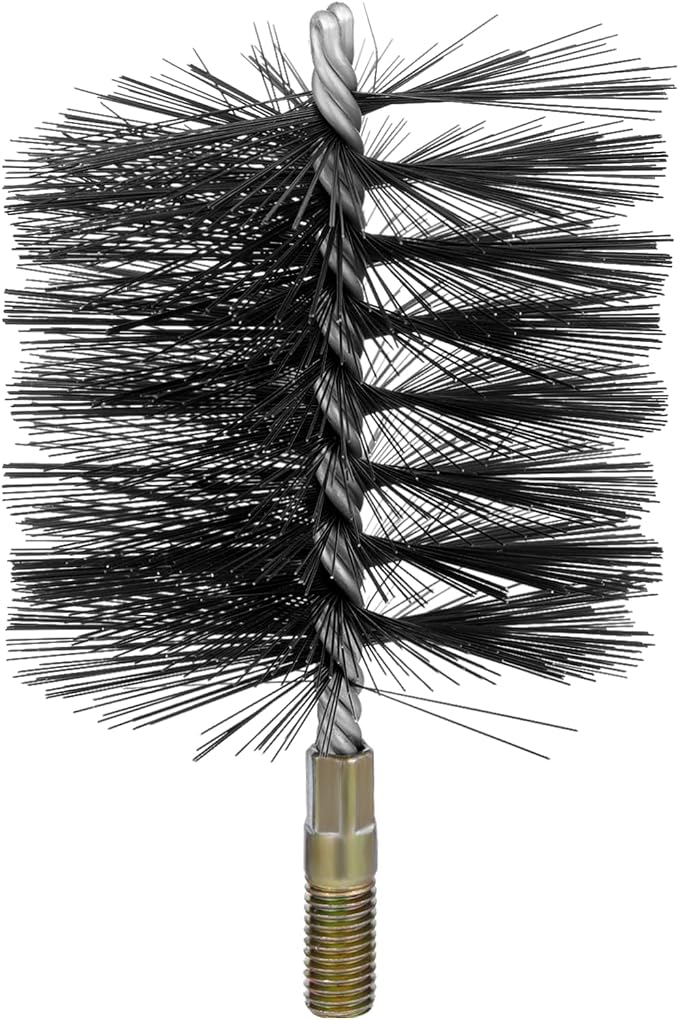 RattanView 4 Inch Double Spiral Flue Brush Round Chimney Cleaning Brush by RattanView