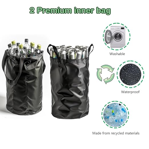 Recycling Bin for Kitchen Indoor Home, Large 100L/ 27 Gallon Recycle Bin - Image 3