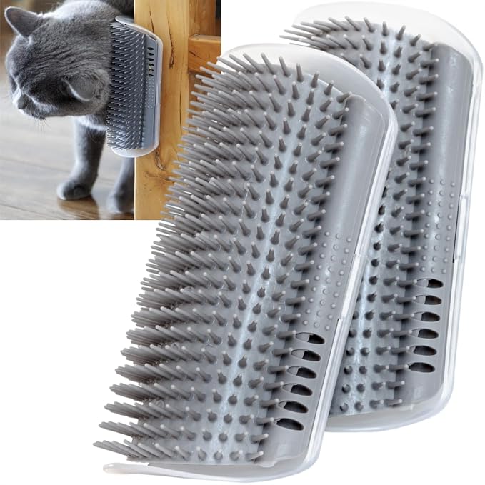 Extended 2 Pack Self Grooming Cat Brush by miwooim