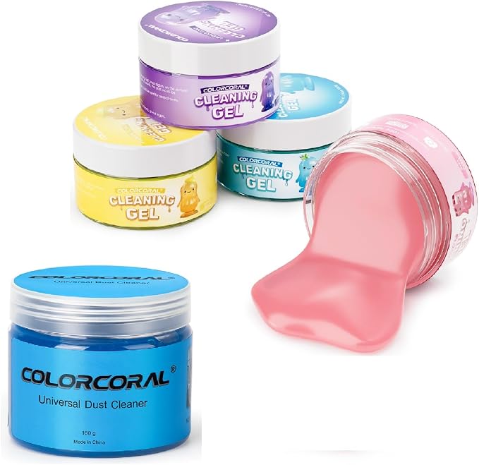 ColorCoral Car Cleaning Gel Reusable 5Pack by ColorCoral