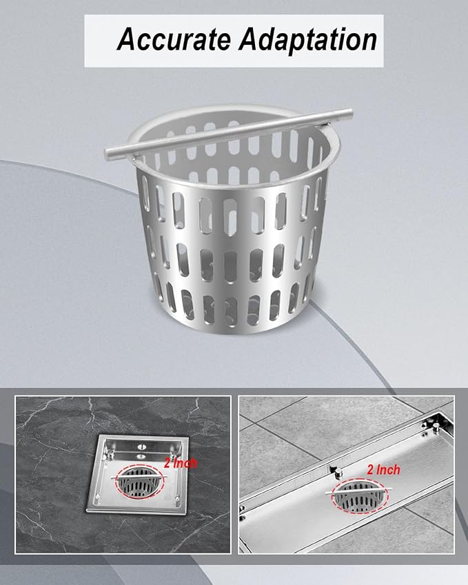 2Pcs 2 Inch Hair and Debris Strainer, Shower Drain Strainer - Image 2