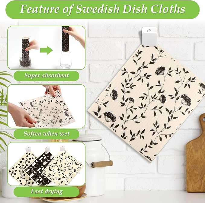 Lucomb 10 Pack Swedish Dishcloths - Image 3