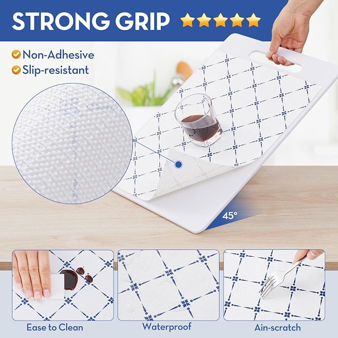 Drawer and Shelf Liner, Non-Slip Kitchen Cabinet Liners Non-Adhesive Thick - Image 2