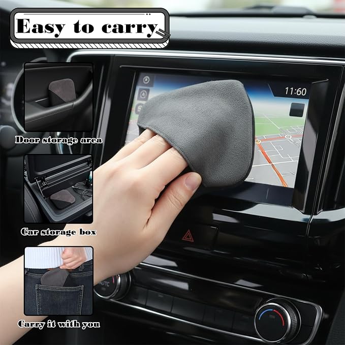 Car Screen Cleaner, Microfiber Auto Screen Cleaning Pad, Square Microfiber - Image 5