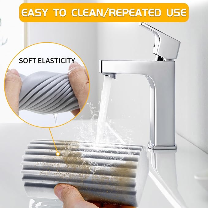 COBETE Damp Clean Duster Sponge, Reusable Damp Dusting Sponge Household Cleaning - Image 4