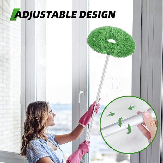 DRQ Ceiling Fan Cleaner Duster, 2 Pack Reusable Microfiber Duster - Image 4
