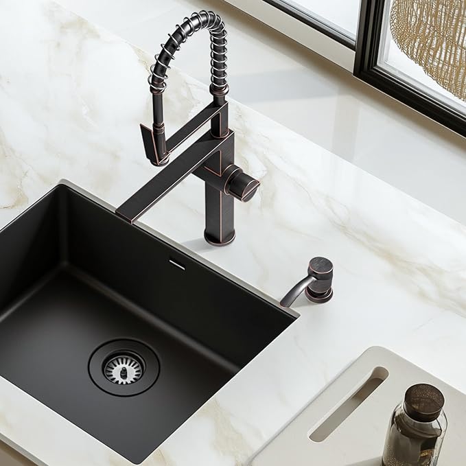 SAMODRA Kitchen Sink Soap Dispenser Oil Rubbed Bronze Built-in Soap Dispenser - Image 9