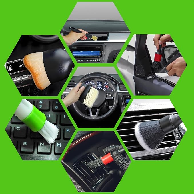 11 Pcs Car Interior Detailing Brush Set, Car Interior Soft Cleaning Brush - Image 6