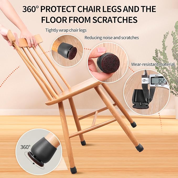 Ezprotekt 24 Pcs Round Silicone Chair Leg Floor Protectors - Image 4