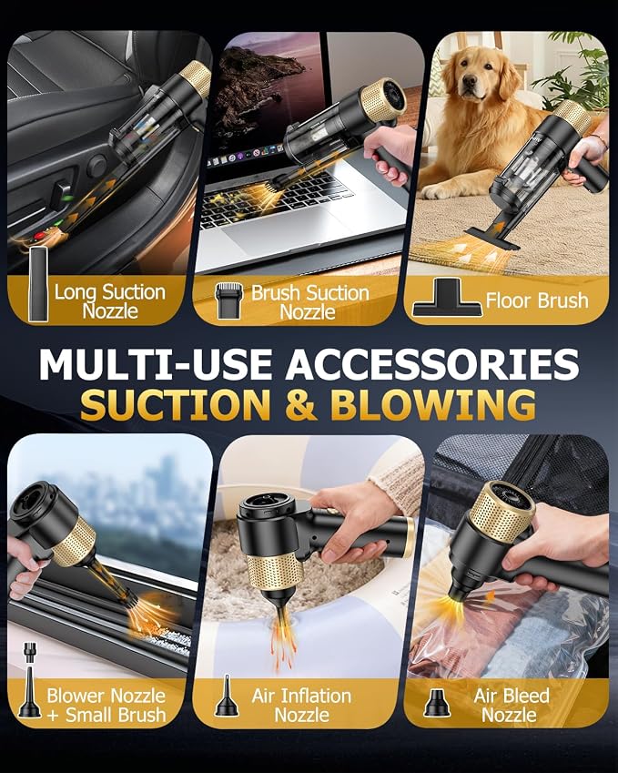 AHNR Handheld Car Vacuum Cleaner Cordless - Image 3
