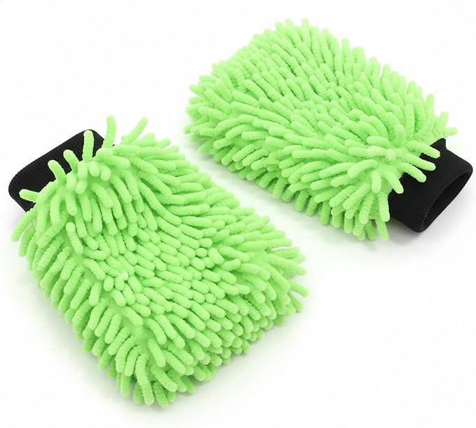 Car Wash Mitt Microfiber Gloves Chenille Material Microfiber Towels by Unknown