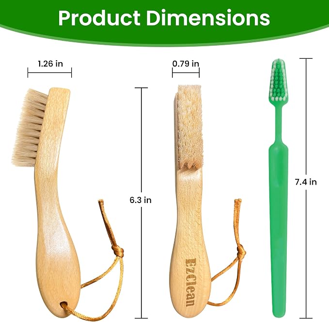Natural Boar Bristle Laundry Brush, Scrubbing Tough Stains - Image 4