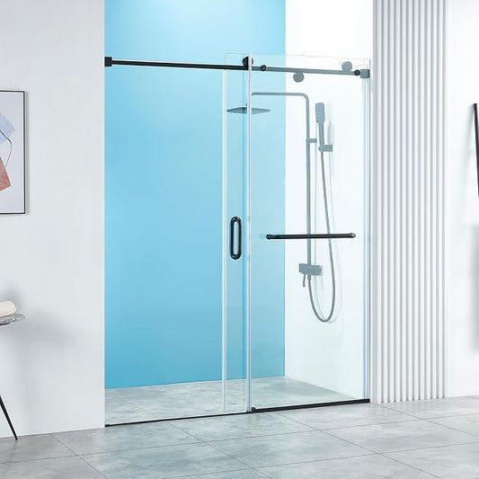 56-60" W x 76" H Frameless Sliding Shower Door, Frameless Shower Door, Shower - Image 2